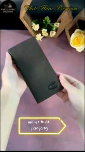 Camel Leather Wallet Men Long Wallet Genuine Cowhide Leather Dompet Panjang Kulit