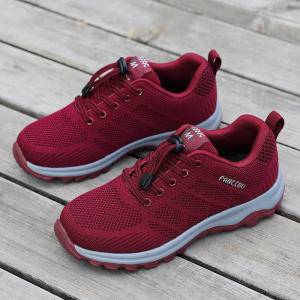 Non Slip Soft Bottom Shoes for the Old Spring & Fall Instep Height Genuine Goods Fat Feet Middle-Aged Mom Mesh Wide Head Walking Shoes