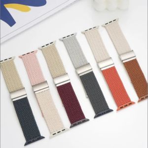 Nylon Metal Buckle Strap for Apple Watch Ultra 3 2 Band 11 49mm 46mm 45mm 44mm 40mm 41mm 42mm 38mm Braided solo loop bracelet for iWatch Series 11 10 9 8 7 6 5 4 SE3