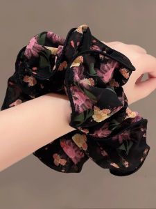 Phụ Kiện Tóc Bằng Vải Voan Họa Tiết Hoa Dễ Thương Phong Cách Pháp Cổ Điển Đa Năng Thanh Lịch Băng Đô Tóc Tròn Phụ Kiện Chải Tóc