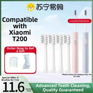 Soft Replacement Toothbrush Heads for Xiaomi T200/T200C Electric Toothbrush Mes606 4 Pack Oral Care Beauty Health Device