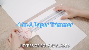 SKISOPGO Paper Trimmer for Crafting 4in1 Multi-Functional Handheld 360° Rotary Paper Cutg Tool School Offices