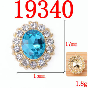 10Pcs Elegant Oval Rhinestone Decorative Button Edge Diamond Flatback Buckle DIY Crafts Bridal Wedding Dress Clothing Hair Acces