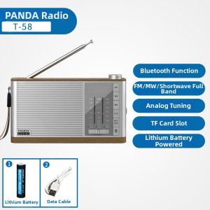 Panda | Portable Wireless Bluetooth Speaker Panda T-58 Retro Integrated Audio Player Card Insertion Small Size Home Use Speaker