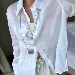 Fashionable Long Sweater Chain Necklace Bottle Pendant Womens Autumn Winter Versatile Accessory Luxury Minimalist Style Alloy Material