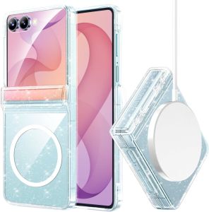 [fit for Magsafe] 360 Magnetic Kickstand Clear Hard Case for Samsung Galaxy Z Fold 8 CaseHinge ProtectionShockproof Armor Anti-Yellow Slim Phone Case