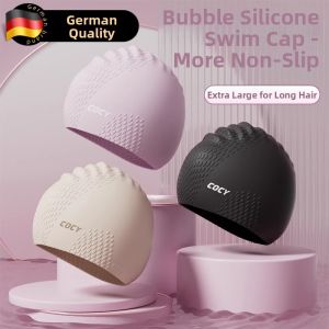 NAIFUNA | Long Hair Suitable Large Silicone Swimming Cap