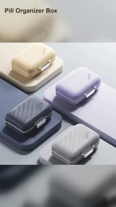 Portable Mini Pill Organizer Box Light Blocking Medicine Storage for Daily Dosage - Week Long Pill Box for Tablets And Capsules