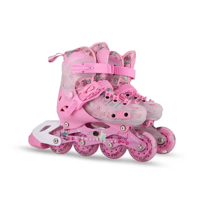 Flash Wheel Adjustable Skate Large Wheel Beginner Roller Skates