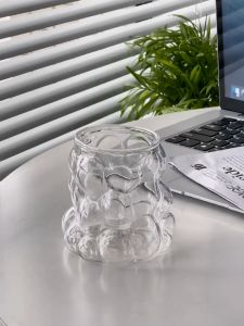 Clear Heat Resistant Glass Coffee Mug Glass Latte Cup Milk Water Glass Cup