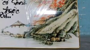 Tranh Cửu Huyền Thất Tổ trang trí bàn thờ tráng gương 3D bo viền cao cấp - TranhViet