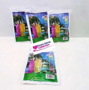 Disposable Raincoat with Headgear Adult Waterproof Raincoat Emergency Travel Disposable Raincoat