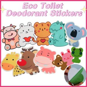 Toilet Deodorant Sticker Cute Cartoon Animal Sticker Bathroom Wall Sticker Thick Felt Deodorant Sticker