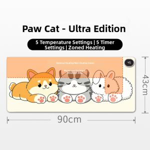 KIUMO | Heated Mouse Pad Partitioned Heating Cartoon Winter Warmer