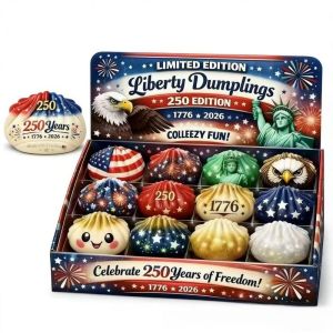 Hot Toys | Independence Day Theme Simulated Baozi Squeeze Fun Stress Relief Toy Soft and Cute Slow Rebound Interesting Stress Relief Toy