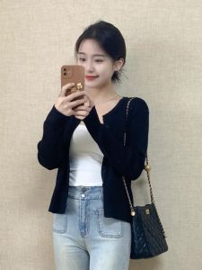 PEIXI | Knitted Cardigan for Women Short Loose Soft Sweater