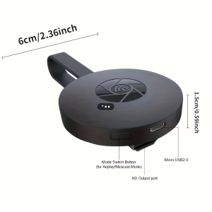 Mini Wireless Screen Projector 1920x1080 Resolution HDMI Device Mobile Phone Connected To TV Monitor For IOS Android Windo