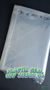 Plastik Seal OPP 30x40x06 (100 lembar) / Plastik Lem 30 x 40 x 06 Bening Rekat Kaos Baju Kemeja Celana Jaket