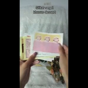 Stiker Seal Dessert Cetak Sticker Seal Segel Box Dessert Persegi Stiker Segel Custom Arjuna Sticker