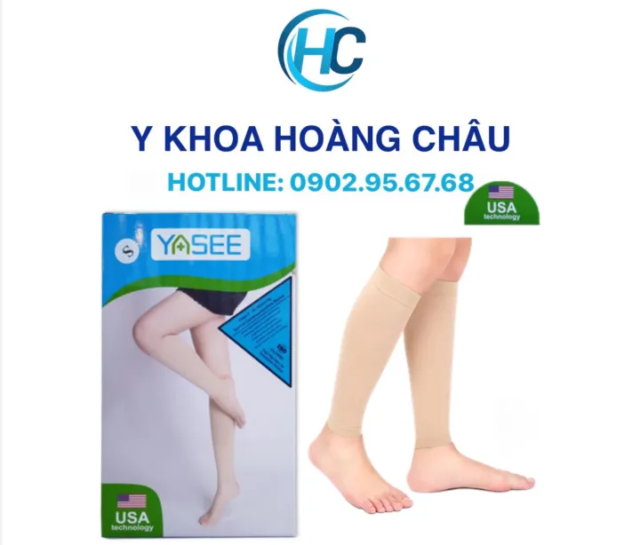 Vớ Y Khoa Bắp Chân Yasee, Tất Suy Giãn Tĩnh Mạch (Màu Da)