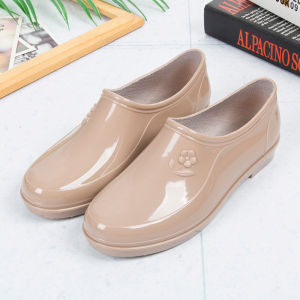 Warm Flat Slip-Resistant Short Rain Boots