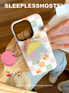 Sleepless Hostel Mini Dog House Phone Case Dual-Purpose round Edge Filmlast Magnetic Absorption Compatible with  16promax Stand 15/14
