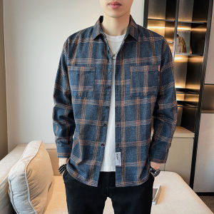 TUCANO | Plaid Stripe Long Sleeve Shirt Casual Loose Fit Men
