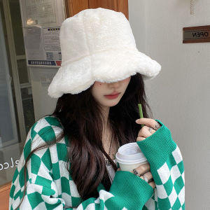 【Free Shipping】Mũ Tai Bèo Lông Xù Ấm Áp Mùa Đông Cho Nữ Mũ Ngư Dân Lông Giả Mềm Màu Trơn Thời Trang Mũ Thường Ngày Ngoài Trời Phong Cách Hàn Quốc