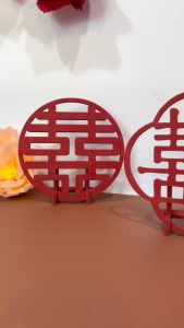 Chữ Hỷ Để Bàn Gallery Trang Trí Tiệc Cưới - Kèm Giá Đỡ Để Bàn