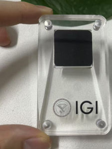 High Transparent Display Box for Cultivated Diamonds Moissanite Naked Diamonds Color Gemstones Storage Label Show Case