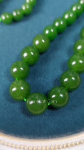 Dây chuyền chuỗi đá Mã Não mã não xanh ngọc nhiều size hạt 8-12 li dài dây 50cm phong thủy mệnh Mộc Hỏa | Hoa Minh Gem