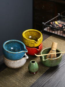 Matcha Bowl Kiln Transmutation Ceramic Japanese Matcha Tea Whisk Tools Suit Matcha Brush Hundred Benli Song Dynasty Tea Ceremony