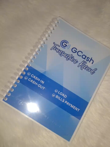 GCash Transaction Record Notebook – 50 Pages (A5 | Laminated Cover | 30-Hole Loose-Leaf Binding)