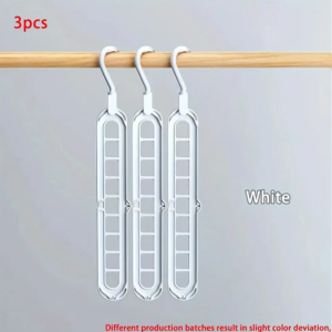 1-5 PCS 9-Prong Space-Saving Hanger - Vertical/Horizontal Convertible Drying Rack for Home Laundry Multi-Hook Garment Organize
