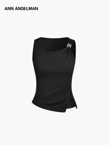 ANN ANDELMAN | Slim Fit Slash Collar Sleeveless Knit Vest
