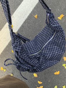 Túi Đeo Vai Kẻ Caro Thiết Kế Độc Đáo Cho Nữ Túi Đeo Vai Đơn Giản Thường Ngày Túi Đeo Vai Mềm Có Khóa Kéo Túi Đeo Vai Chữ U