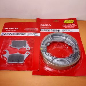 Paket kampas rem belakang Kzl+dispad cakram depan untuk motor beat vario scoopy spacy esp all matic