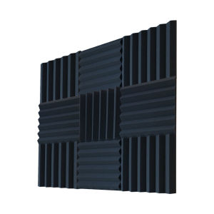 แผงโฟมอะคูสติก 12 แพ็ค 2.5 x 30 x 30 ซม. แผงโฟมกันเสียงความละเอียดสูงและทนไฟแผงลิ่มกันเสียง