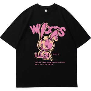 Pure Cotton Short Sleeve T-Shirt Women Summer Loose Design Sensation Small Audience Top Sweet College Style Printed Creative Pattern