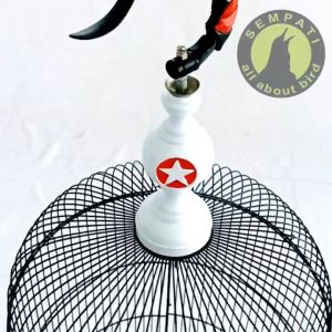 SEMPATI Pion Sangkar Burung Lovebird Motif Bintang Putih Pion Gantungan Kandang Love Bird Lb Aksesoris PIONBW
