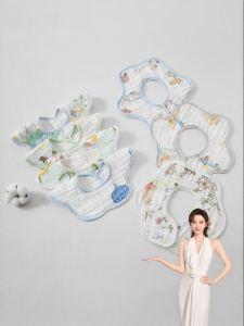 EMXEE | Flower Design Waterproof Cotton Baby Bib