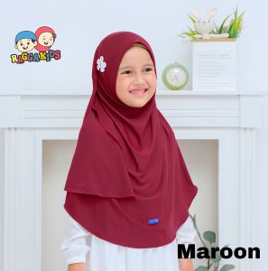 Jilbab anak instan Zaara size L usia 6 - 10 tahun | Khimar instan Jersey Zara by Raggakids