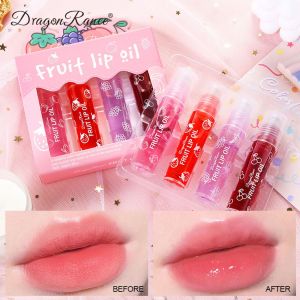 Rolling Bead Lip Oil Set of Four Moisturizing Lotion Hydrating Roller Ball Mouth Oil Anti-Drying Colorless and Transparent