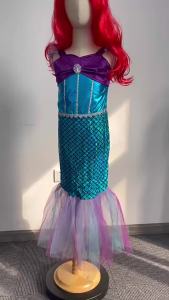 Summer Mermaid Birthday Party Dress Girl Costume Carnival Anime Cosplay Outfits Kids Fantasy Disguise Prom Gown 3 4 5 6 7 8years