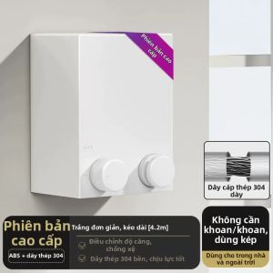 youqin | Dây Phơi Quần Áo Điều Chỉnh Không Cần Khoan Ẩn