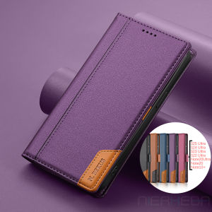 szhaiyu | Magnetic Flip Leather Case For Samsung Galaxy S26 S25 Edge S24 S23 Ultra S22 S21 FE S20 S10 Plus Note20 Wallet Card Solt Cover