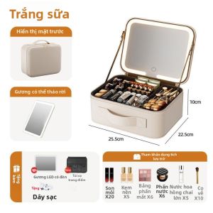 MIRUIDUO | Túi Đựng Trang Điểm Đa Năng Có Kính và Đèn