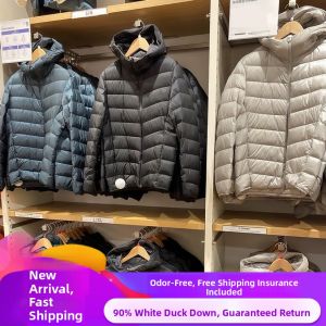 Tagkita Mens down Jacket 2025 Winter New Arrival Lightweight Warm Duck Feather Hooded Stand Collar Short Coat Travel Friendly