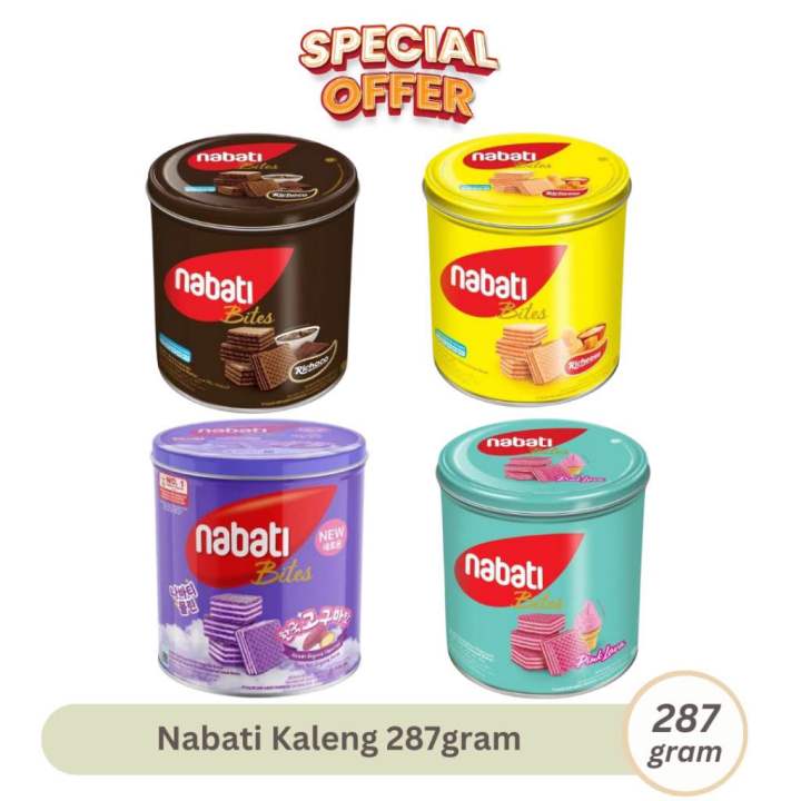 Nabati Kaleng 287gr / Nabati Wafer coklat keju goguma pink lava ...