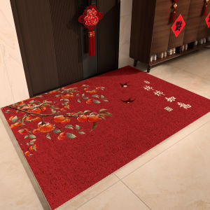 New 2025 Red Entrance Mat Celebratory Moving in Carpet Dirt Resistant Doorway Rug Modern Chinese Style Rectangular Hall Mat